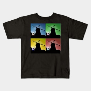 Windmill Silhouettes Kids T-Shirt